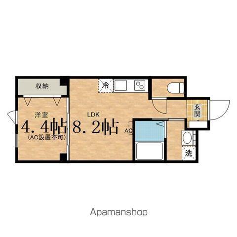 ハイムマルセン日野(1LDK/4階)の間取り写真