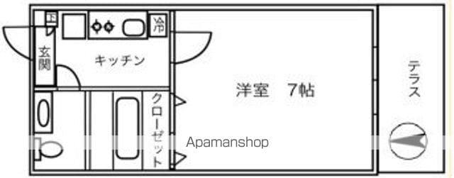 アインス幕張(1K/1階)の間取り写真