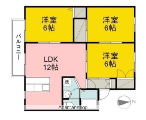 ハイブリッジB棟(3LDK/2階)の間取り写真