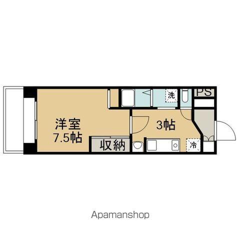 フロンティアハイツ(1K/2階)の間取り写真