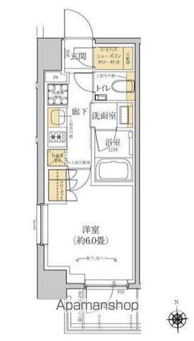 グレーシアフィット横浜(1K/6階)の間取り写真