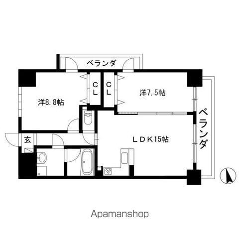 ALBA GRANDE 千種(2LDK/6階)の間取り写真