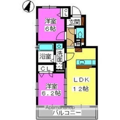 SOPHIA TOKUNAGA Ⅱ(2LDK/1階)の間取り写真