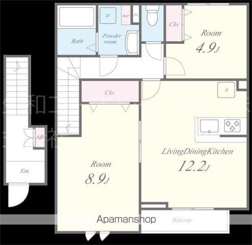 ルミセンス(2LDK/2階)の間取り写真