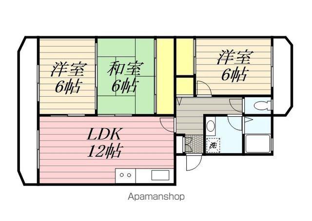 ステータス国分(3LDK/4階)の間取り写真