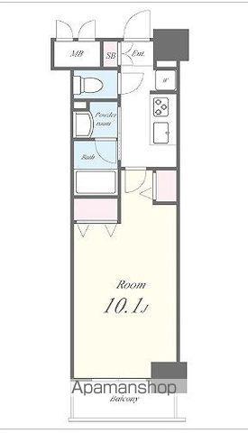 ROOTS SHINJUKU WAKAMATSUCHOルーツシ(1K/2階)の間取り写真