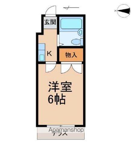 レオパレス中松江第3(1K/1階)の間取り写真