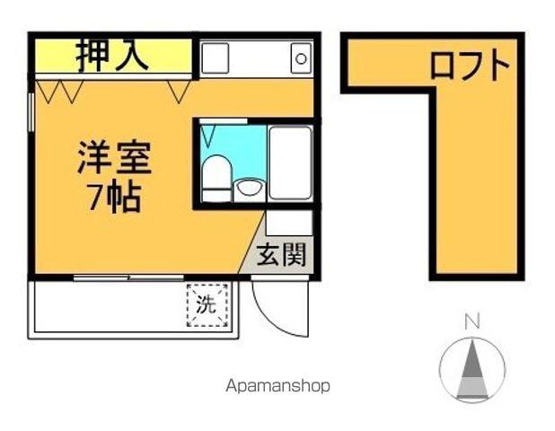 リトルマーメイド(ワンルーム/2階)の間取り写真