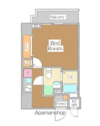  DOLCE VITA 浅草橋(1K/12階)の間取り写真