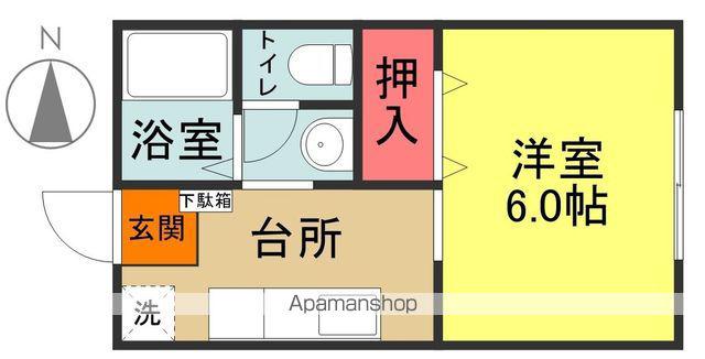 コーポ杉内(1K/1階)の間取り写真