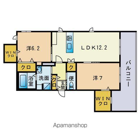 ルミナス・フラット弥生(2LDK/2階)の間取り写真