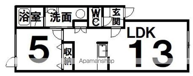 ROSSO A棟(1LDK/1階)の間取り写真