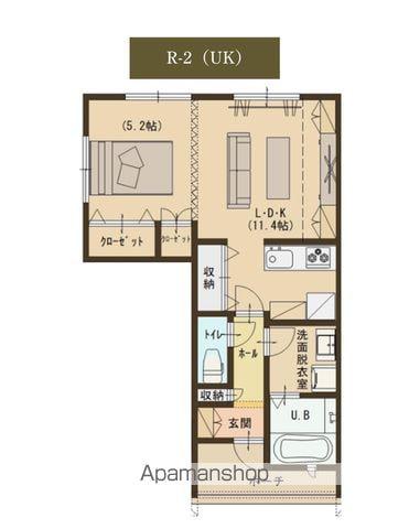 ユーソニアン上越・寺町A(1K/1階)の間取り写真