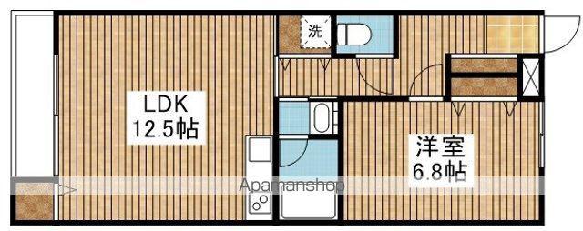 パストラール新和(1LDK/2階)の間取り写真