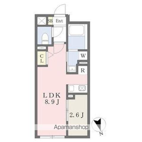 LUORE浅間町(1LDK/5階)の間取り写真