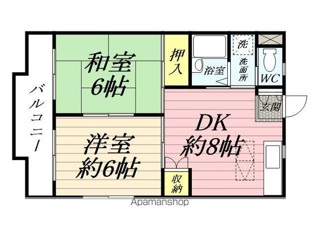 ヴィラコートFK(2DK/1階)の間取り写真