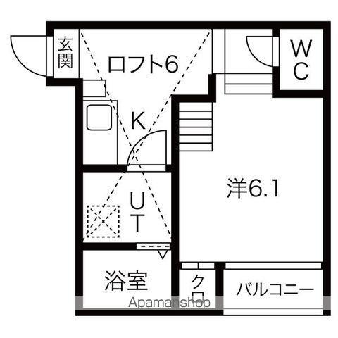 VILLA CLELIA(1K/1階)の間取り写真