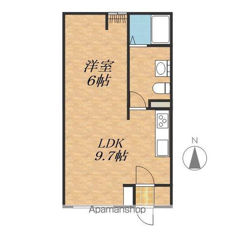 ユトリロ帯広東(1LDK/1階)の間取り写真
