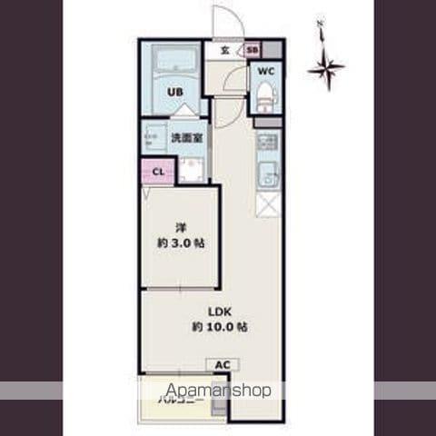 JACK MORIYAMAⅠ(1LDK/2階)の間取り写真