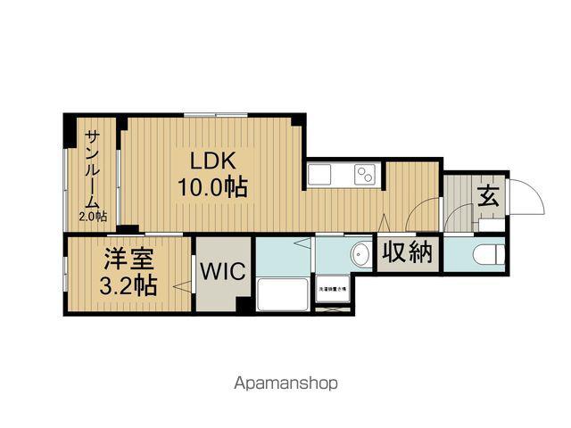 フィールドヒル 茅野(1LDK/1階)の間取り写真
