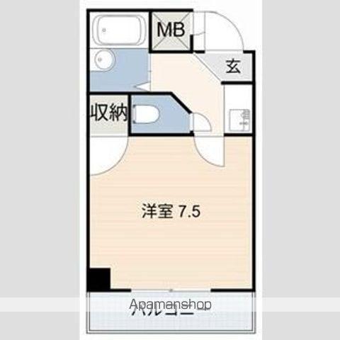 ラッフル春日井(1K/4階)の間取り写真