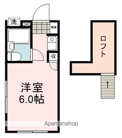 ビバルディ青葉(ワンルーム/2階)の間取り写真