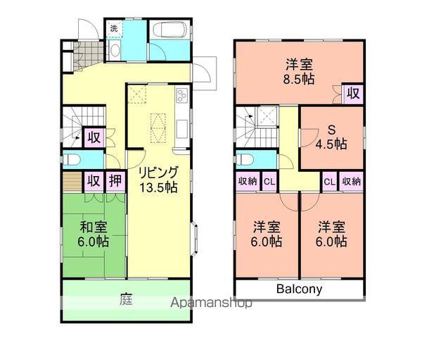 名古屋市名港線 東海通駅 徒歩3分 2階建 築31年(4SLDK)の間取り写真
