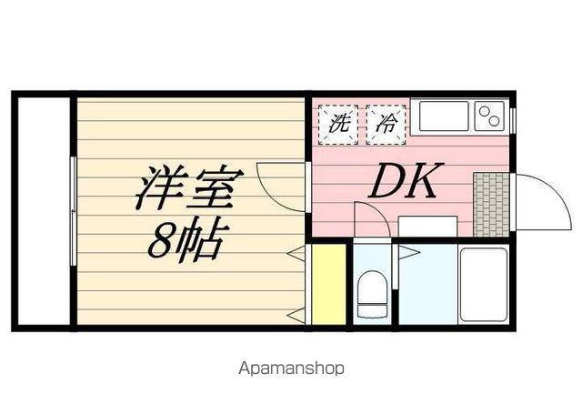 蓮見育英センターC(1K/1階)の間取り写真