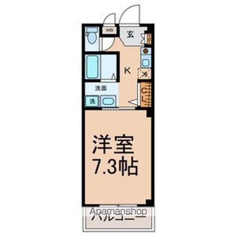 SUNSTATE竜ノ口(1K/3階)の間取り写真