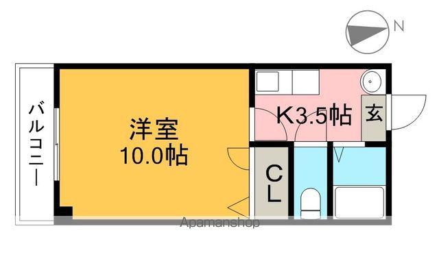 アーク・ジュネス(1K/2階)の間取り写真