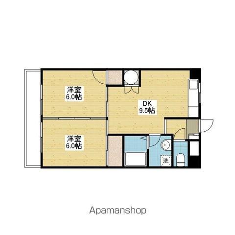 エクシード久万ノ台(2DK/3階)の間取り写真