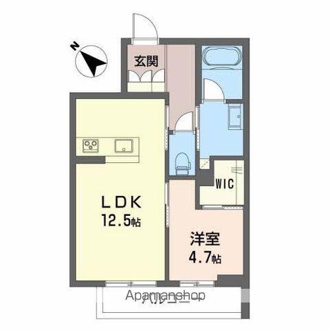 グランシア(1LDK/1階)の間取り写真