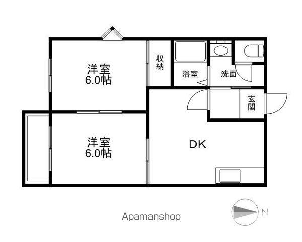 コーポラスファイン(2DK/2階)の間取り写真