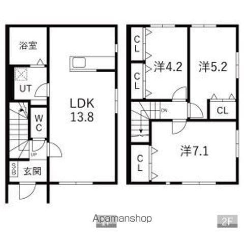 GRAND GARDEN Ⅱ(3LDK/1階)の間取り写真