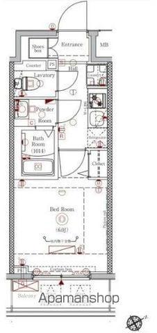 アゼスト青砥(1K/2階)の間取り写真