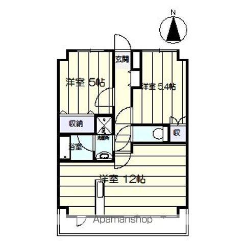 ファインビル(2LDK/2階)の間取り写真