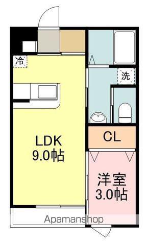 エスポワールⅡ(1LDK/2階)の間取り写真