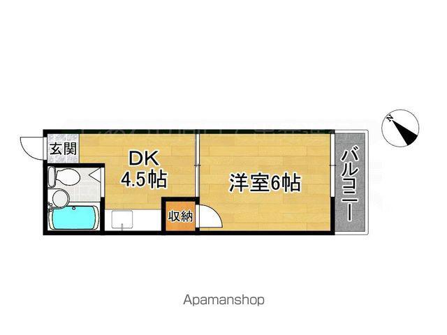 サンハイツ中村(1DK/2階)の間取り写真
