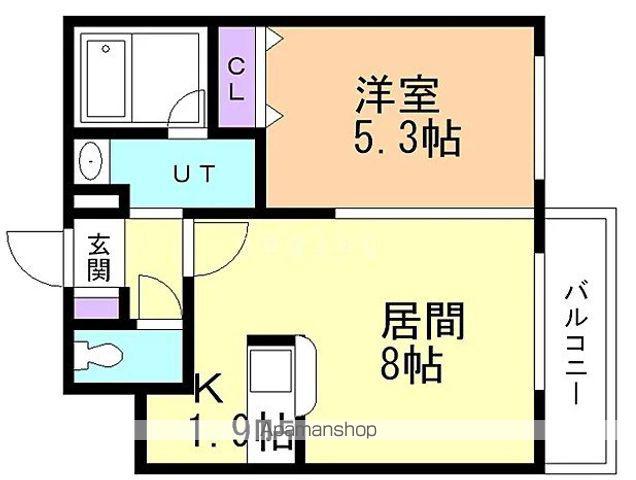 シュガーヒル(1LDK/5階)の間取り写真