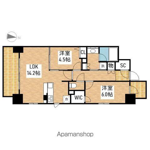 プレサンス ロジェ 栄ザ・レジデンス(2LDK/4階)の間取り写真