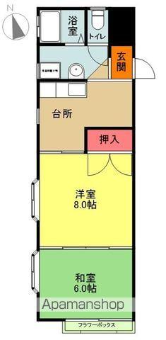 洋向台ハイツ(2DK/2階)の間取り写真