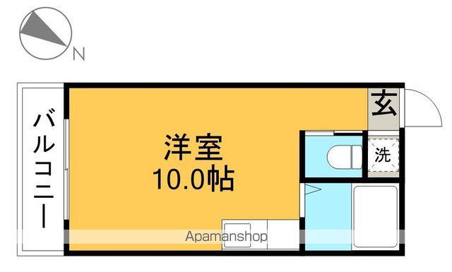 クレール朝倉(ワンルーム/3階)の間取り写真