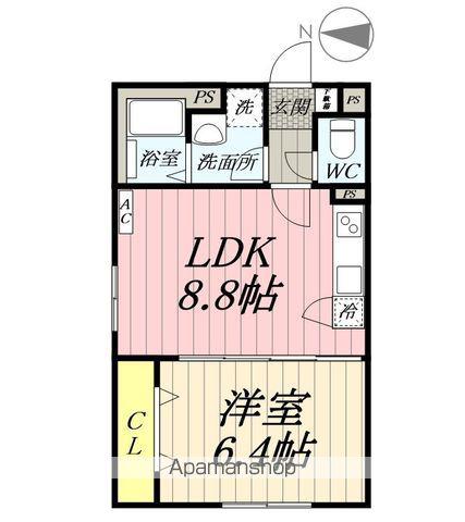 IRIS COURT TX六町(1LDK/3階)の間取り写真