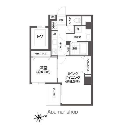 エルスタンザ浅草(2K/7階)の間取り写真