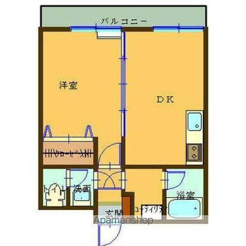 サンエトワール(1DK/3階)の間取り写真
