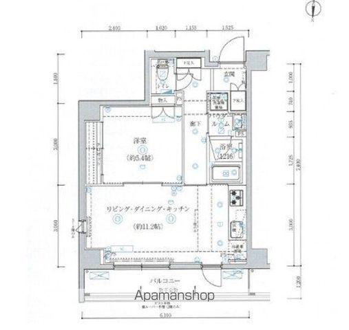 ARTESSIMO GLEIS(1LDK/5階)の間取り写真