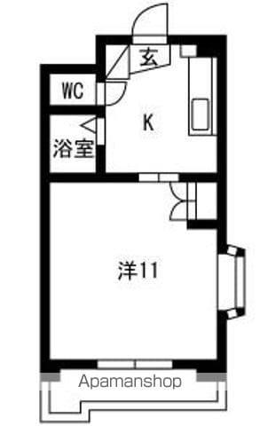サン青山アネックス(1K/2階)の間取り写真