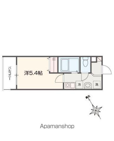 メルラス 海の公園駅(1K/3階)の間取り写真