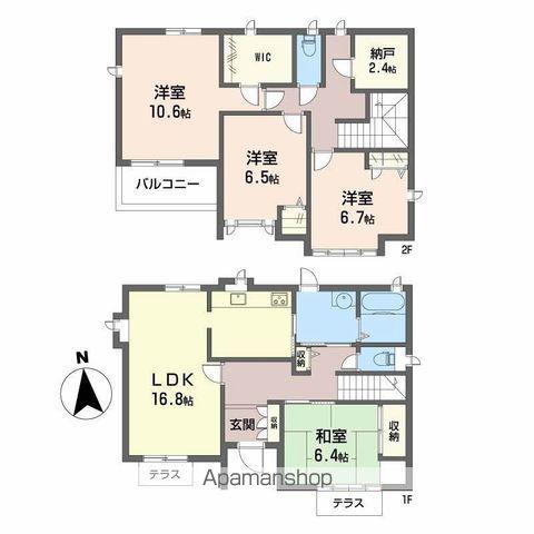 南海電鉄南海本線 浜寺公園駅 徒歩7分 2階建 築23年(4LDK)の間取り写真