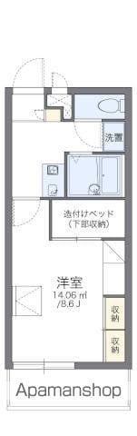 レオパレスドリーム(1K/1階)の間取り写真